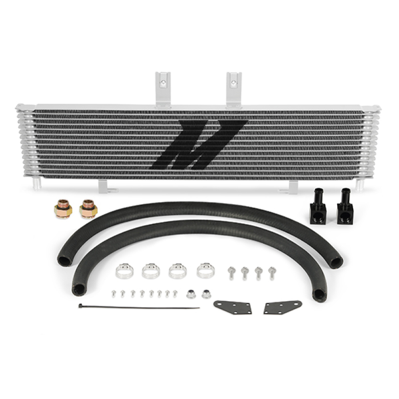 Mishimoto MMTC-DMAX-01SL Transmission Cooler Compatible With Chevrolet/GMC Duramax 6.6 LB7 2001-2003 Silver