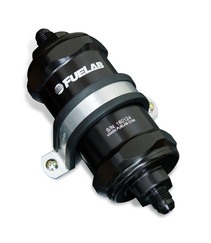 Fuelab 81833-1 Fuel Filter (818 Series In-Line ; Standard Length; 6 Micron Fiberglass Element), 1 Pack