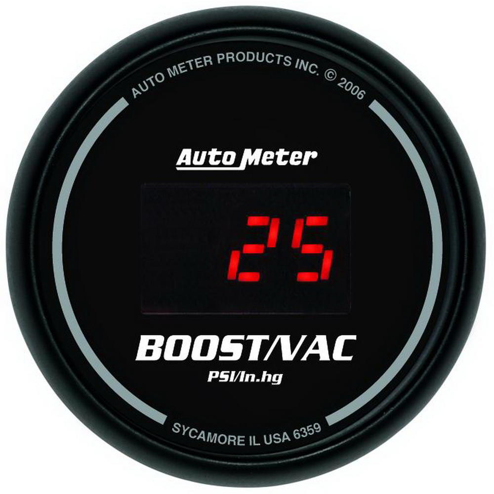 AutoMeter 6359 Sport-Comp Digital Boost/Vacuum Gauge