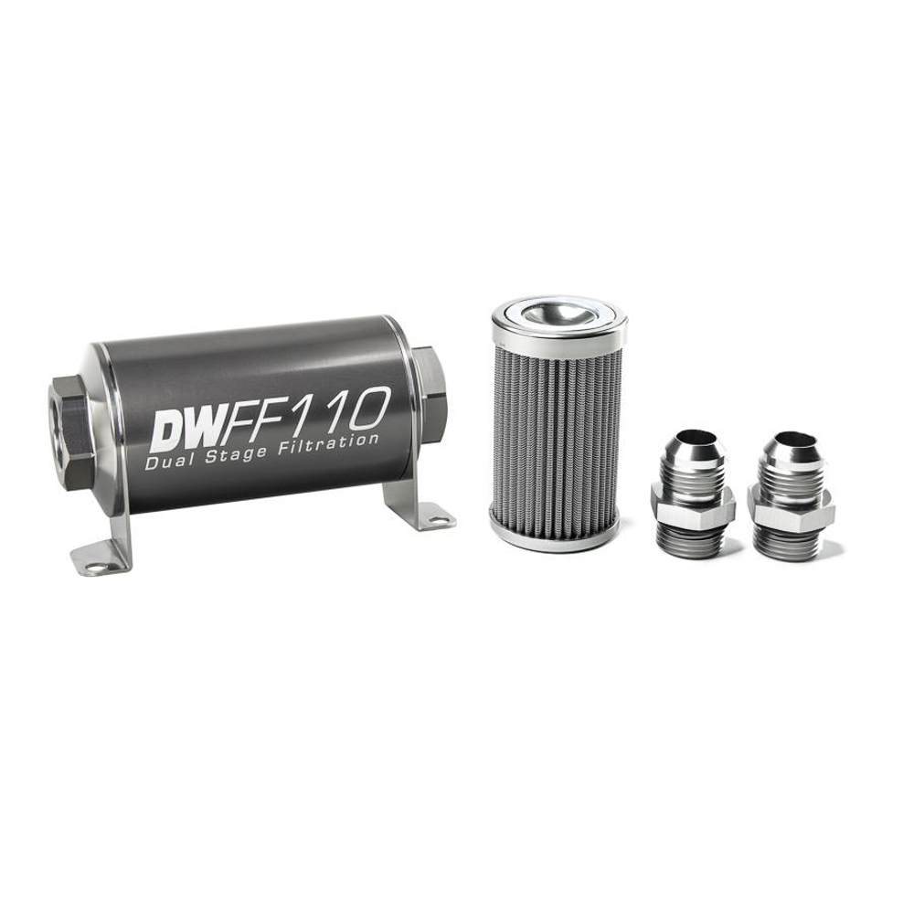 Deatschwerks - In-line fuel filter and housing kit (8-03-110-100K-10)