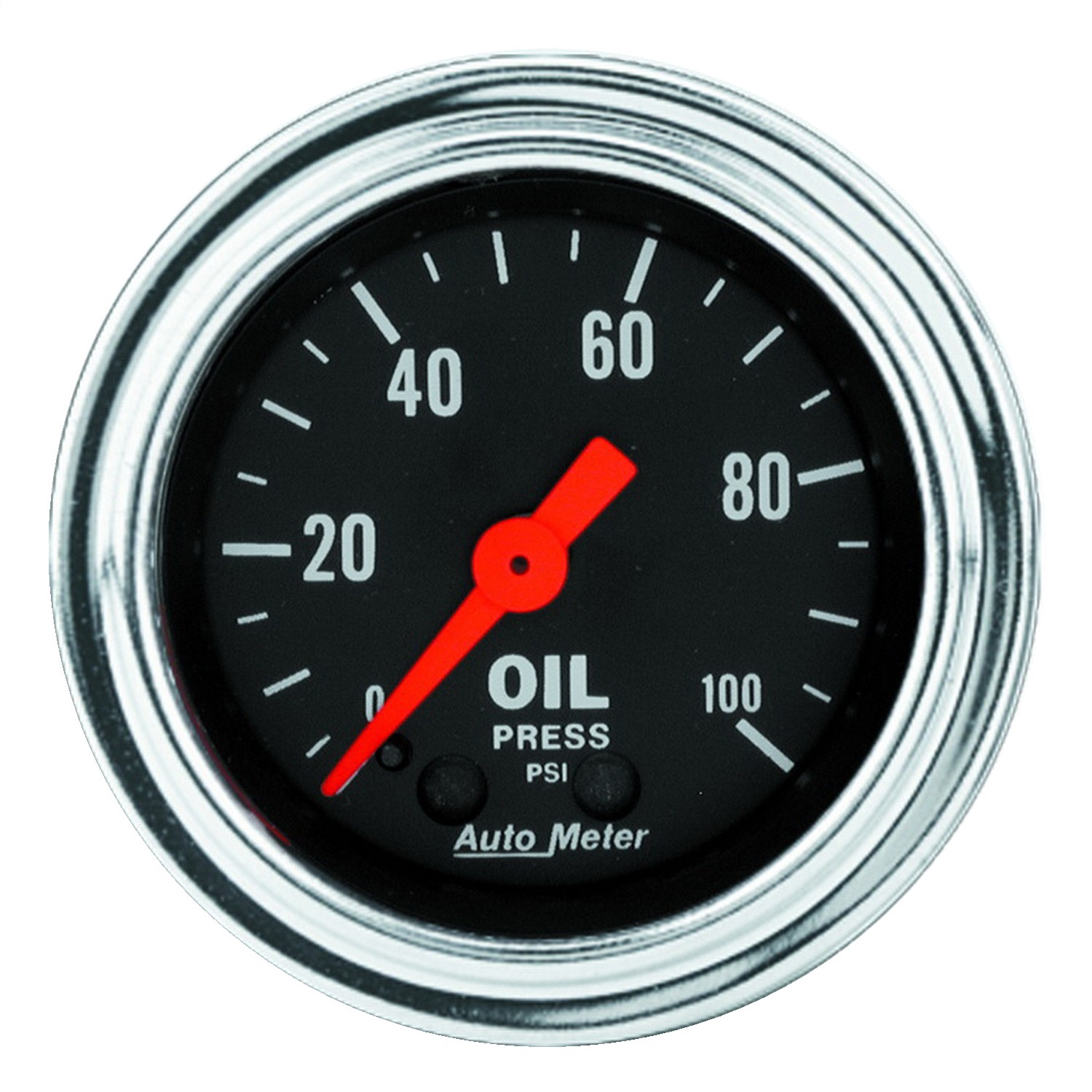 AutoMeter 2421 Traditional Chrome Mechanical Oil Pressure Gauge