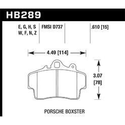 Hawk Performance HB289F.610 HPS Disc Brake Pad Fits 97-08 Boxster Cayman