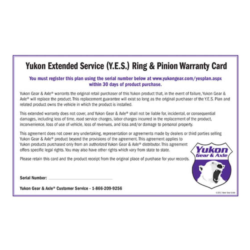 Yukon Gear & Axle YESRP YES Plan Extended Service Warranty Fits Wrangler (JL)