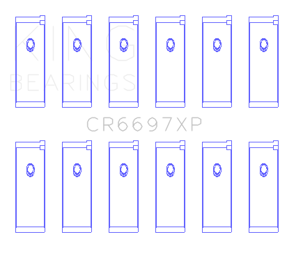 King Engine Bearings CR6697XP Connecting Rod Bearing