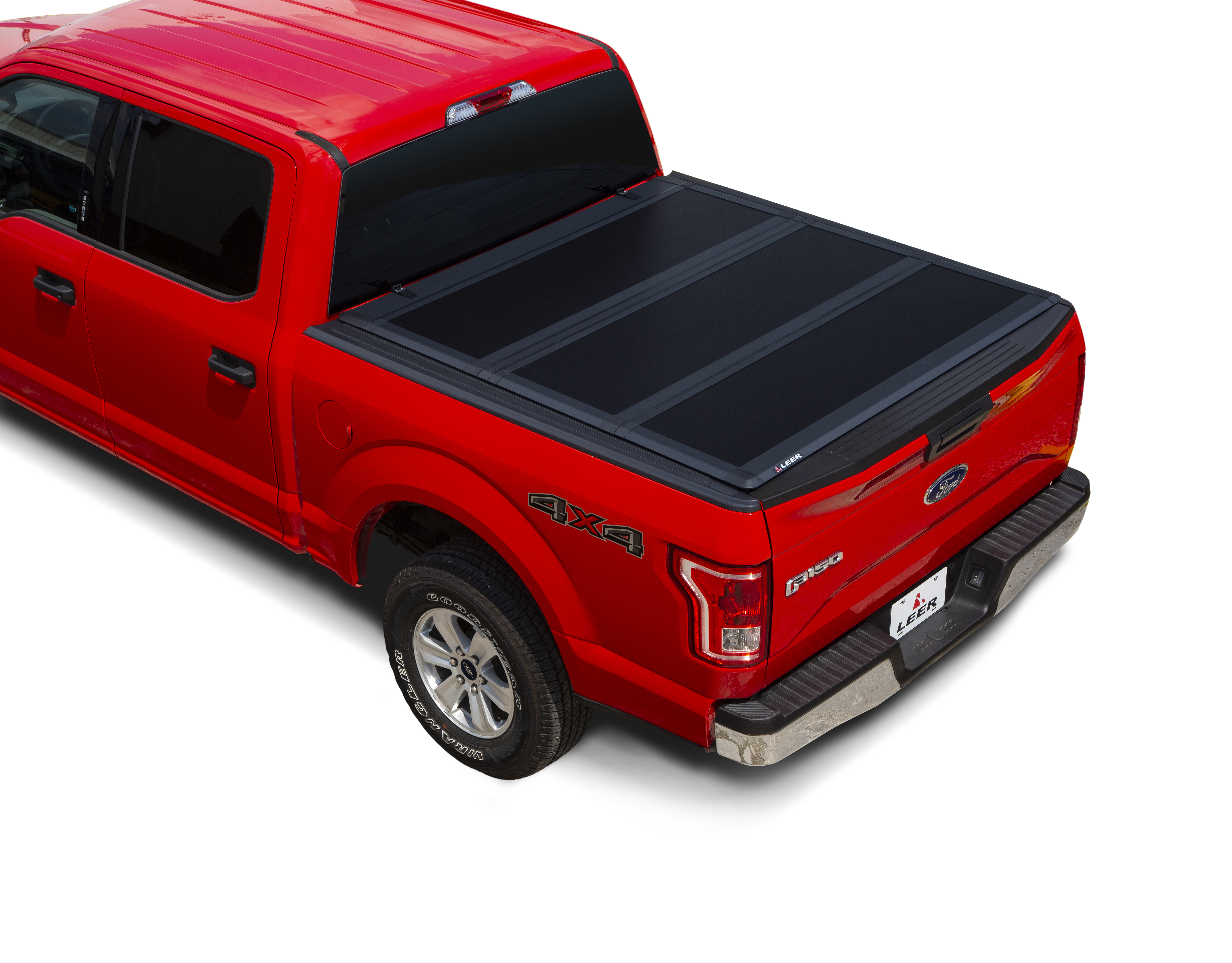 LEER HF350M   Fits 2004+ Ford F-150 with 5.6 FT Bed   Low-Profile, Easy On/Off, Hard Tri-Fold Truck Bed Tonneau Cover
