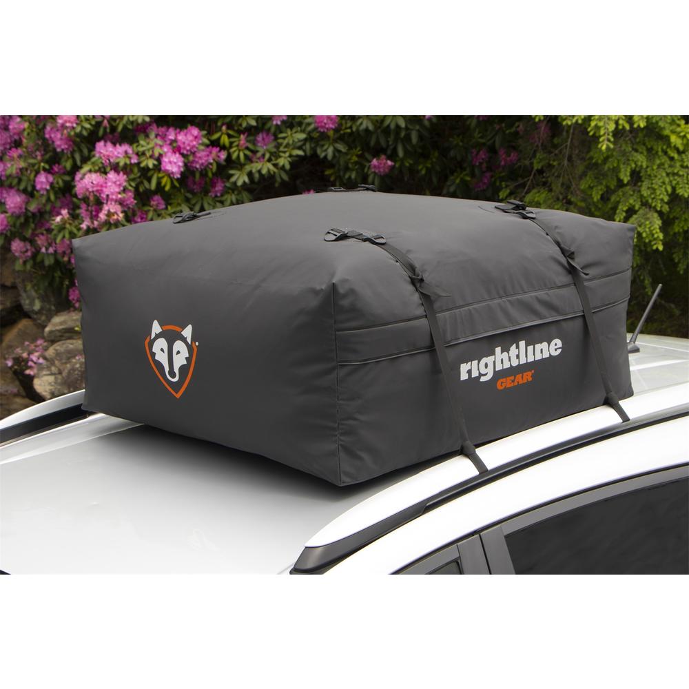 Rightline Gear Range Jr Car Top Carrier, 10 cu ft Sized for Compact Cars, Weatherproof +, Attaches With or Without Roof