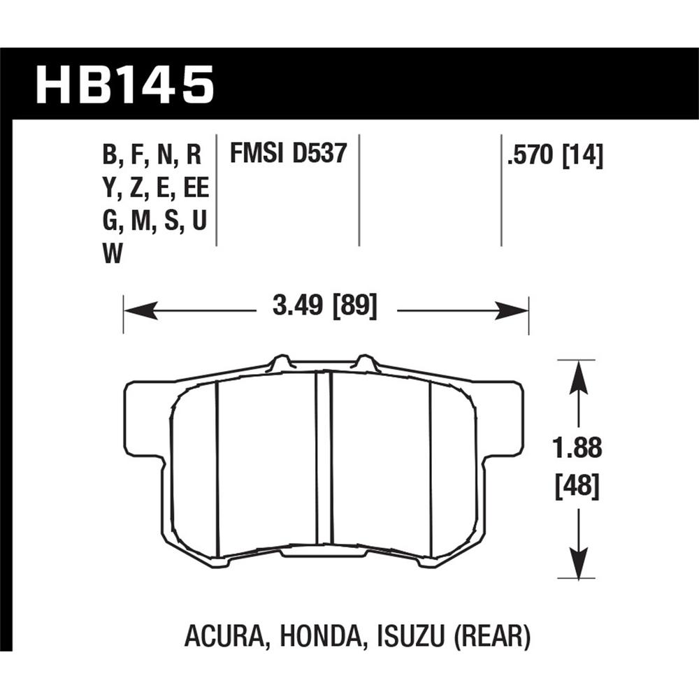 Hawk Performance HB145S.570 HT-10 Disc Brake Pad