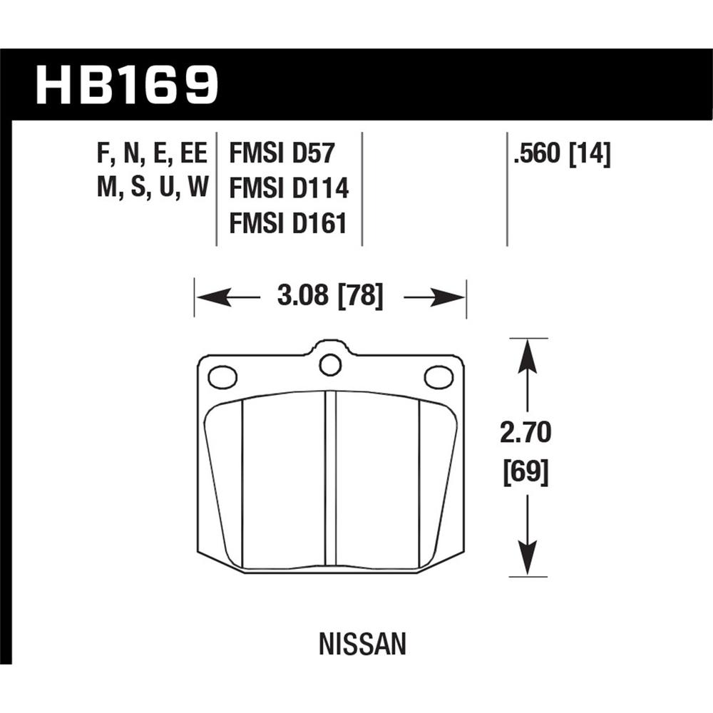 Hawk Performance HB169F.560 HPS Disc Brake Pad