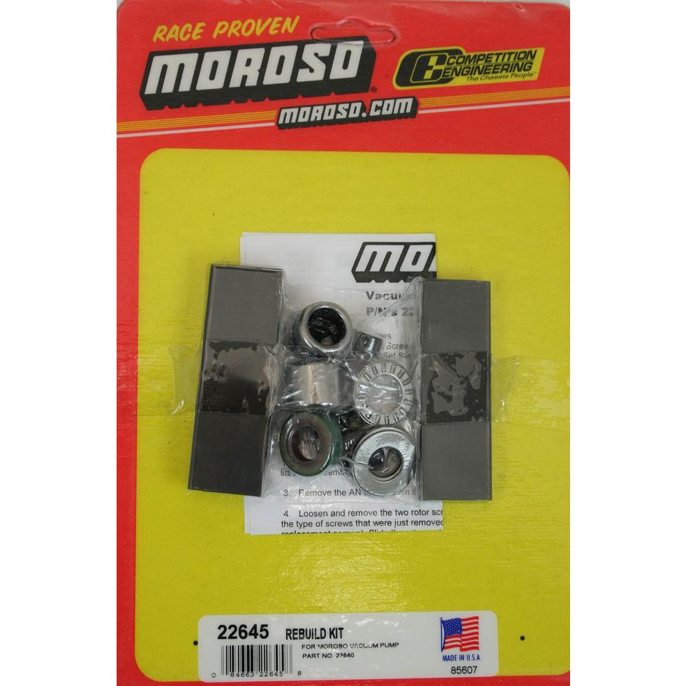 Moroso 22645 3 Vane Vacuum Pump Rebuild Kit