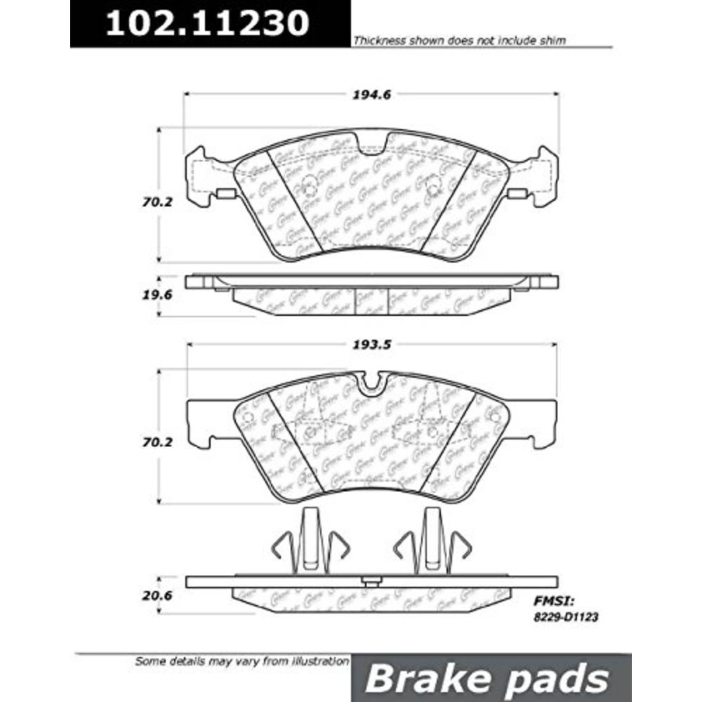 Centric Parts Disc Brake Pad Set P/N:102.11230