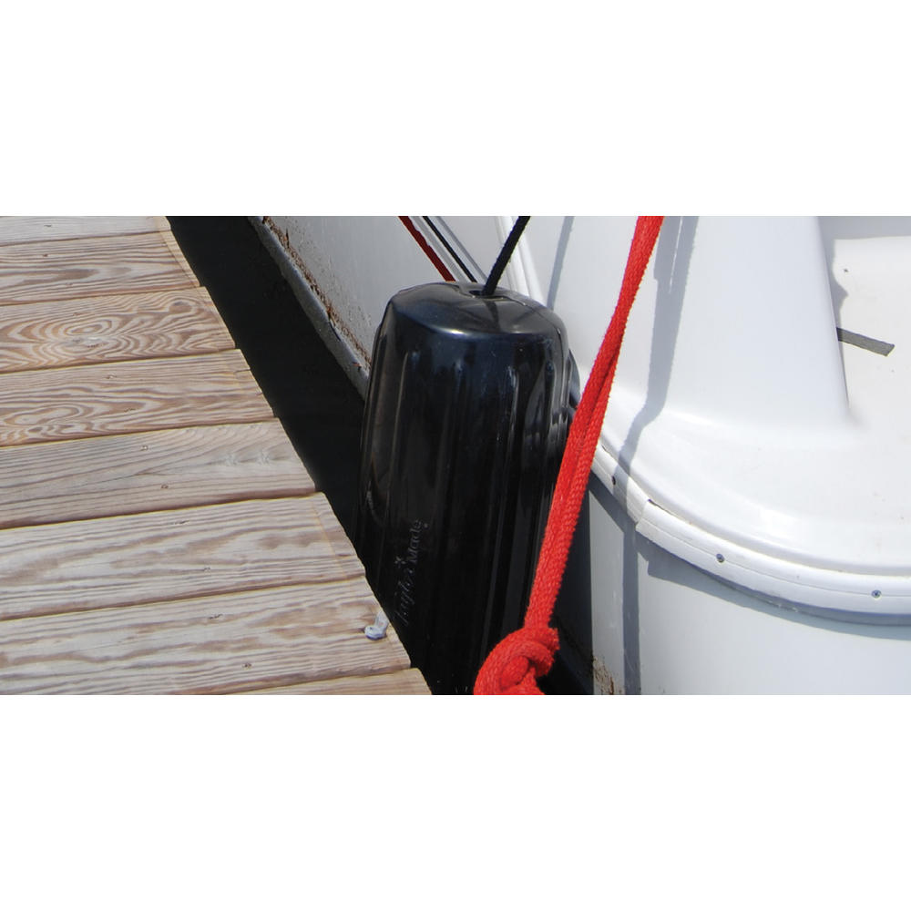 Taylor Made Products 1032 Big B Inflatable Vinyl Boat Fender with Center Rope Tube 10 inch x 26 inch, White