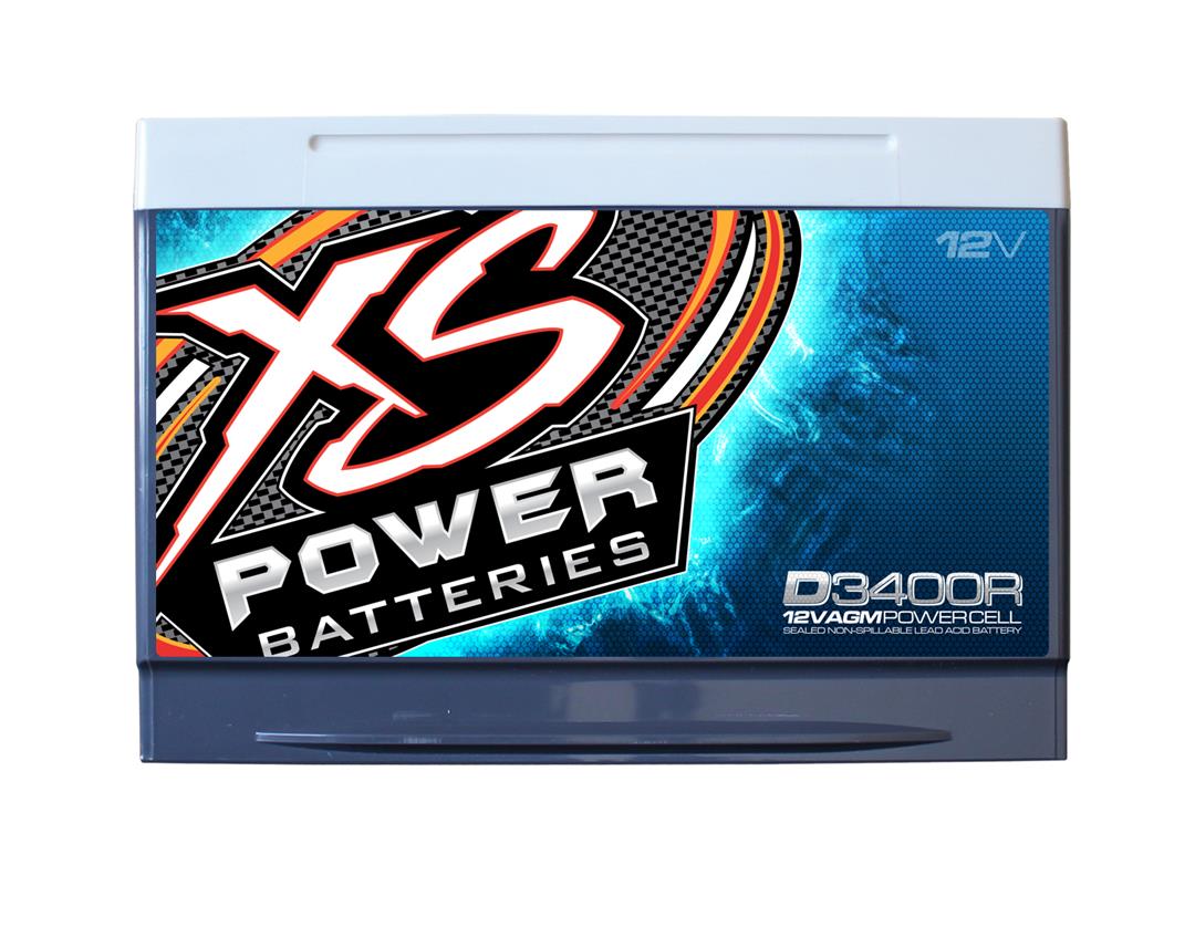 XS Batteries 12V BCI GROUP 34R AGM BATTERY, MAX AMPS 3,300A, CA: 1000 AH:  65,   2500W / 4000W