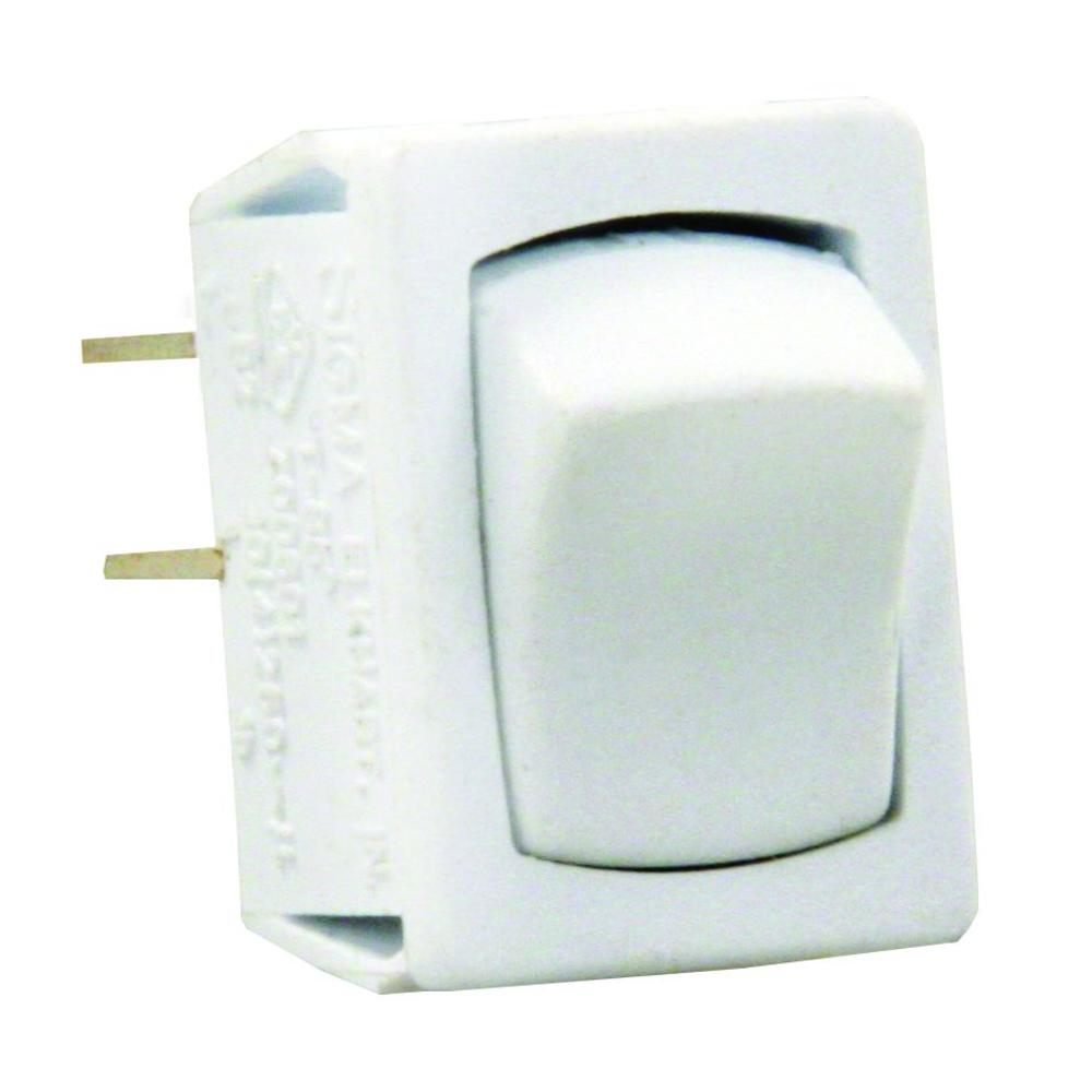 JR Products 13645 White SPST Mini On/Off Switch