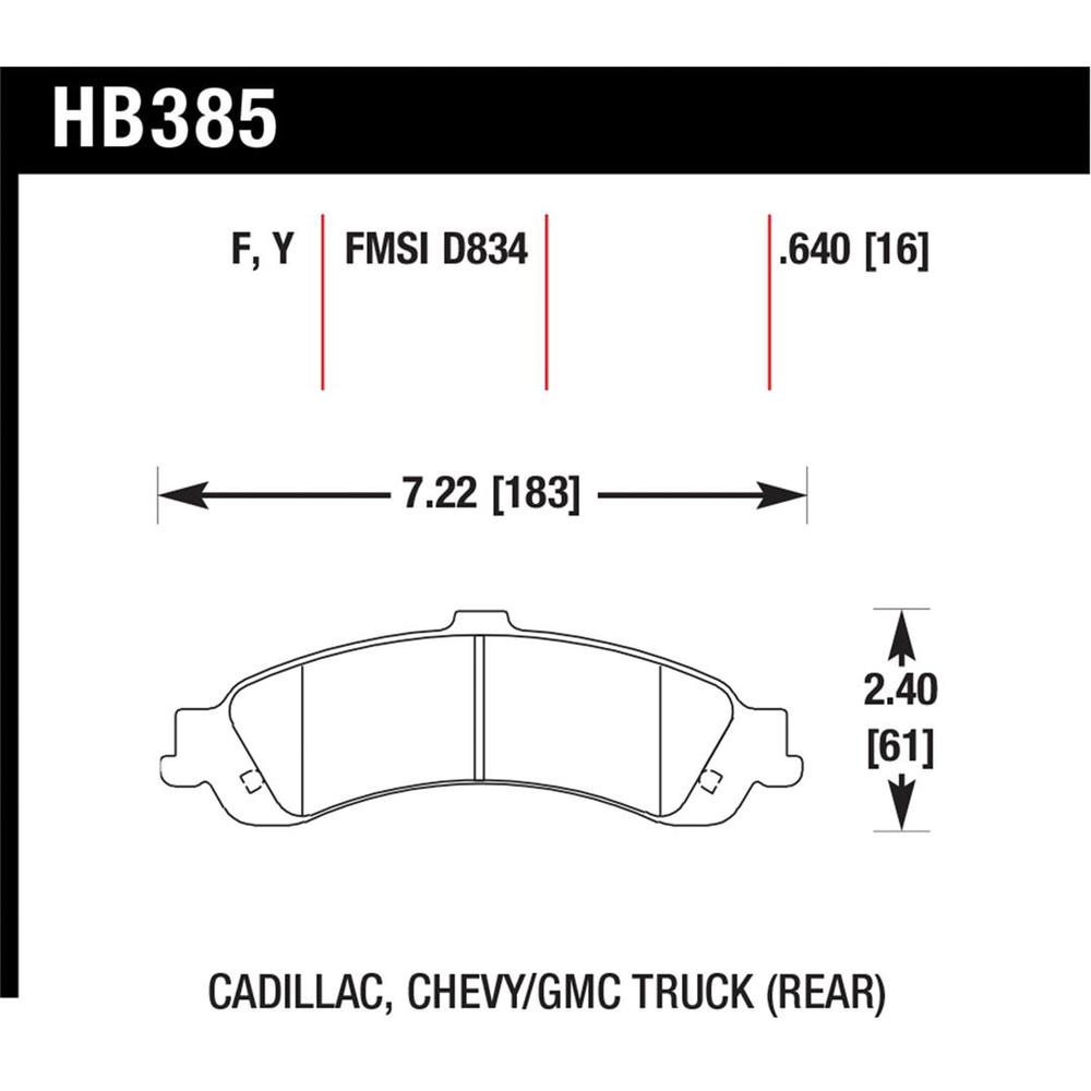Hawk Performance HB385Y.640 LTS Disc Brake Pad