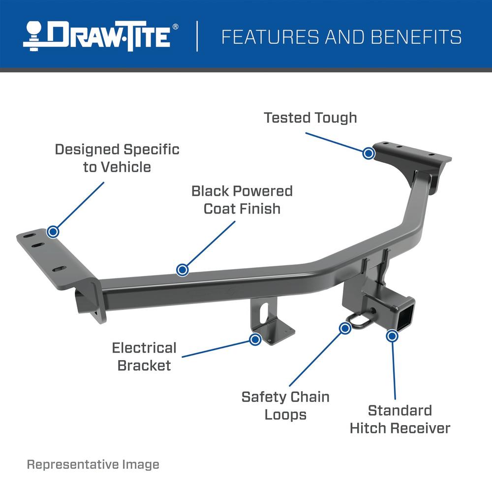 Draw-Tite 75119 Round Tube Max-Frame Class III Trailer Hitch