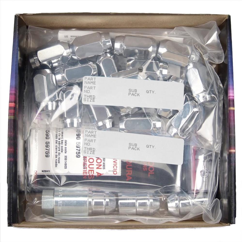 McGard 84657 Chrome Cone Seat Wheel Installation Kit (M12 x 1.5 Thread Size) - for 6 Lug Wheels,20 Lug Nuts / 4 Locks /