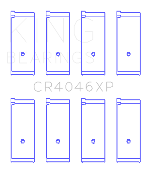 King Engine Bearings King Bearings CR4046XP Connecting Rod (Cr4046Xp Xp Series; Tri-Metal Performance), 1 Pack