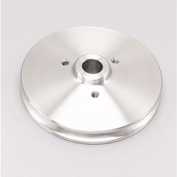 March Performance 504 Clear Powdercoat Aluminum 1V Power Steering Pulley