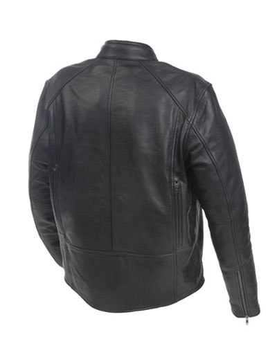 Mossi Cruiser Men's Premium Leather Jacket (Black, Size 38)