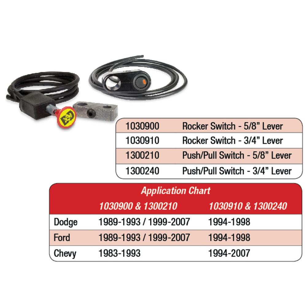 BD Diesel 1030910 Exhaust Brake Rocker Switch Kit