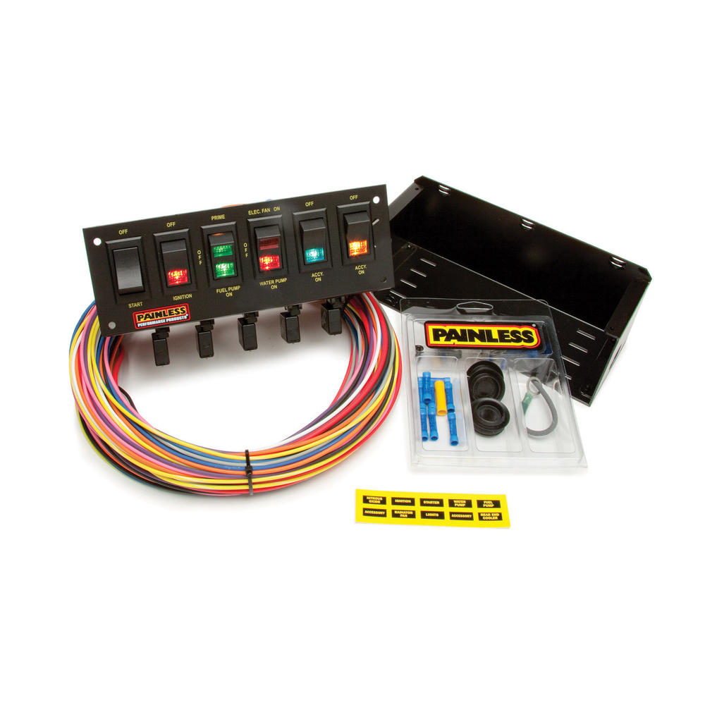 Painless Wiring 50305 6-Switch Rocker Circuit Breaker Panel