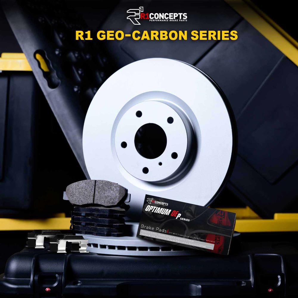 R1 Concepts WDUH1-03104 R1 Concepts Carbon Series Brake Rotors with 5000 Oep Brake Pads & Hdw