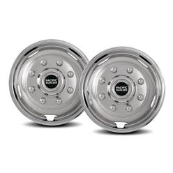 Pacific Dualies 30-1708 17" Polished Stainless Steel Wheel Simulator Kit with 8 Lug and 5 Vent Hole for Chevy 2011-2021
