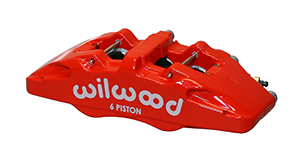 Wilwood Brakes Caliper-Forged DP6A, 5.25" mt.-Red-L/H