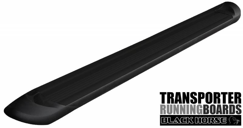 Black Horse Off Road Transporter Running Boards Black Aluminum TR-T685