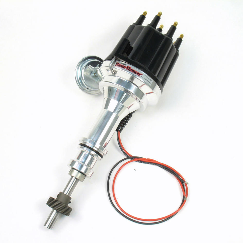 PerTronix FLAME-THROWER BILLET DISTRIBUTOR WITH IGNITOR III ELECTRONICS FOR FORD 351C-460 ENGINES. VACUUM ADVANCE WITH BLACK MALE