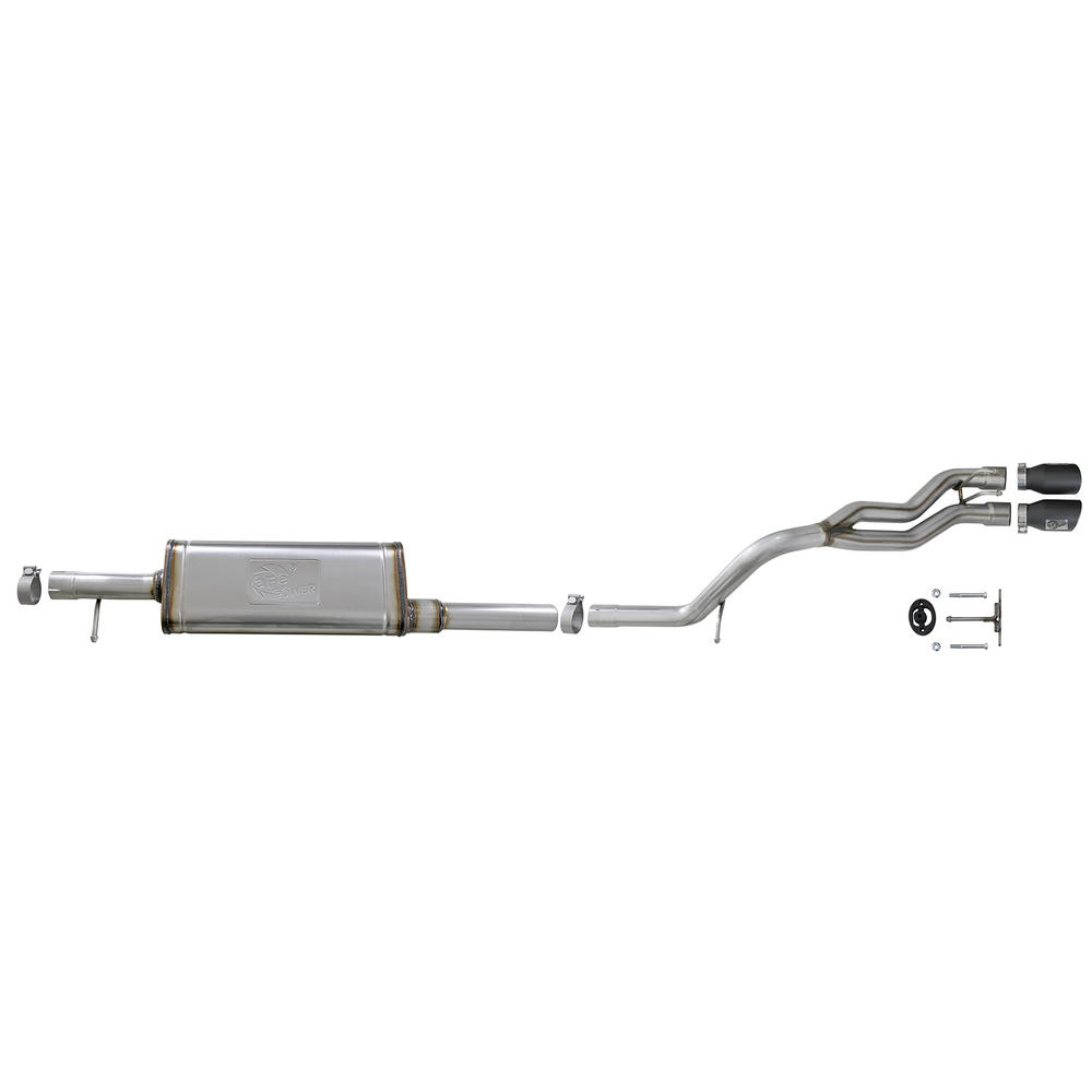 aFe Power 49-48054-B Rebel Series Stainless Steel Cat-Back Exhaust System (Black Tips)