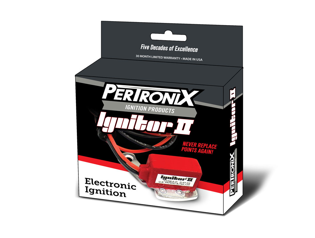 PERTRONIX IGNITOR II KIT FOR ORIGINAL CHRYSLER FACTORY ELECTRONIC DISTRIBUTORS. 8-CYLINDER, SINGLE POINT, 12-VOLT