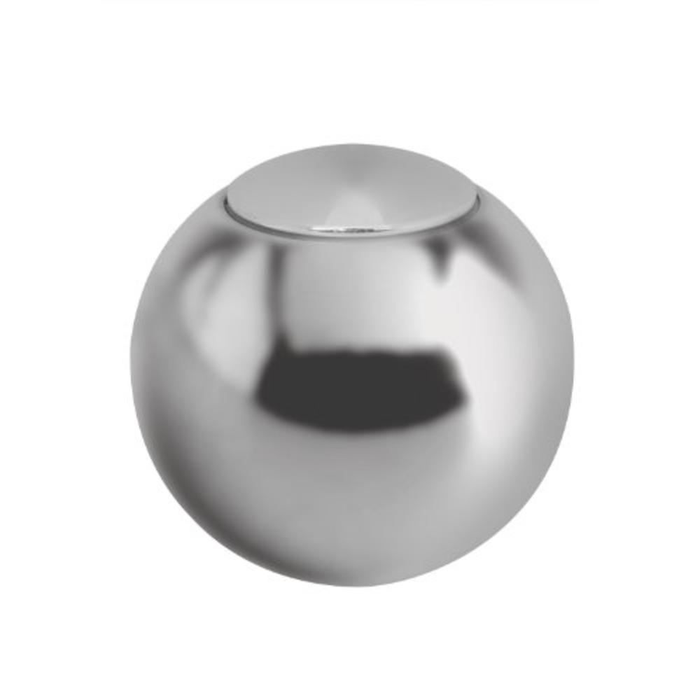 lokar 2in Shift Knob Solid Round Polished w/Button