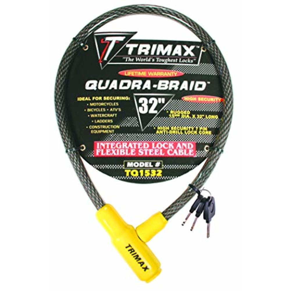 Trimax TQ1532 Trimaflex Integrated Keyed Cable Lock (32" Length x 15mm)