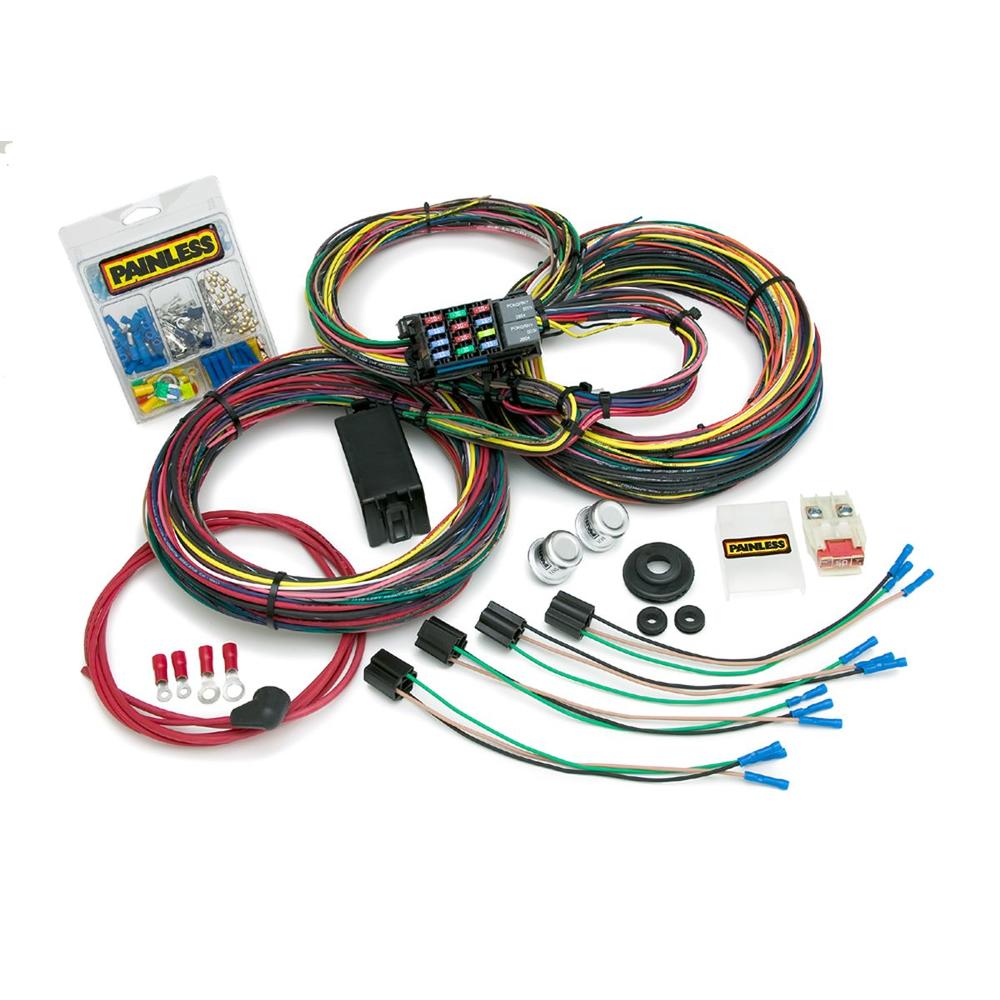 Painless Wiring 10127 21 Circuit Customizable Color Coded Chassis Harness