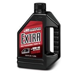 Maxima (16901 Extra4 10W-40 Synthetic 4T Motorcycle Engine Oil - 1 Liter, Black