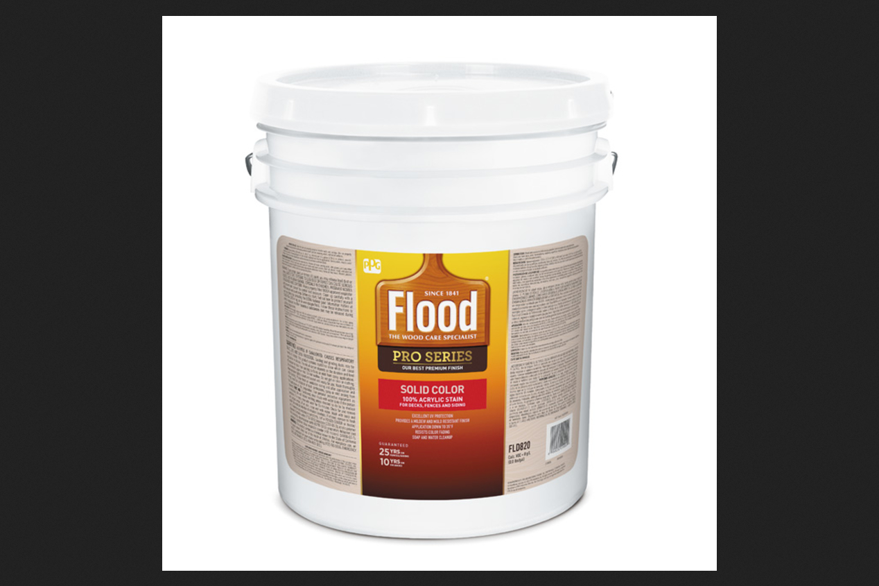 Flood Pro Series Solid Satin White Tint Base Acrylic Wood Stain 5 Gal