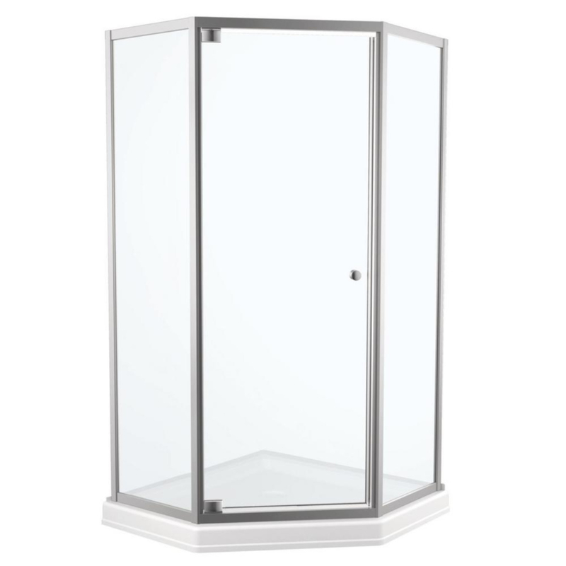 Delta 26 In W X 67 1 2 In H Framed Chrome Hinged Shower Door