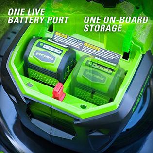 Greenworks 40V 21 inch Self-Propelled Cordless Lawn Mower, Battery