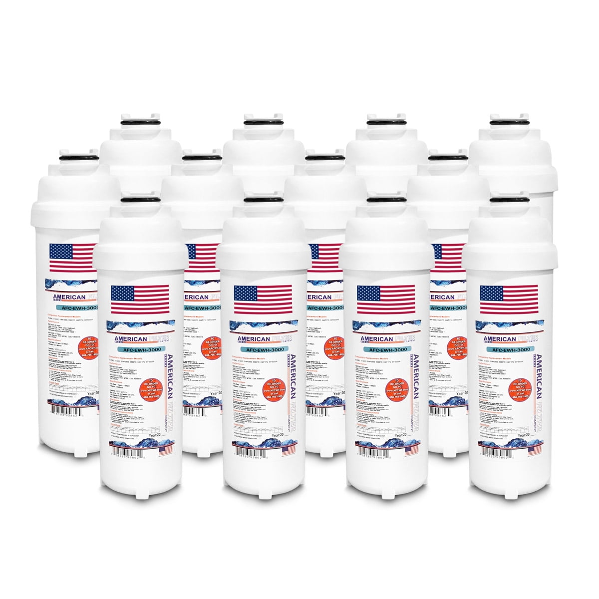 American Filter Company WaterSentry® LZWSGRN8PK Comparable Water Fountain Filters (made by AFC™ Model number AFC-EWH-3000) Made in U.S.A - 12 Filters