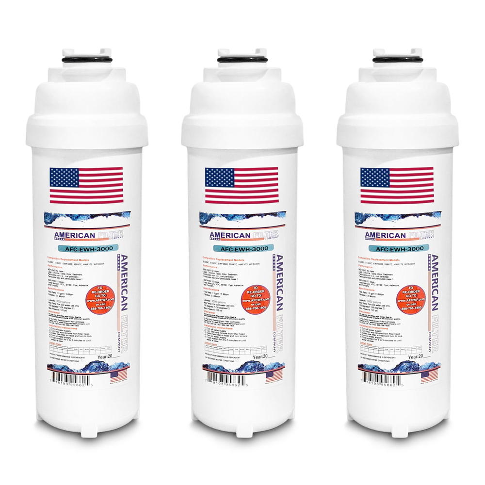 American Filter Company Halsey Taylor® HVR8HDBL-WF Comparable Water Fountain Filters (made by AFC™ Model number AFC-EWH-3000) Made in U.S.A - 3 Filters