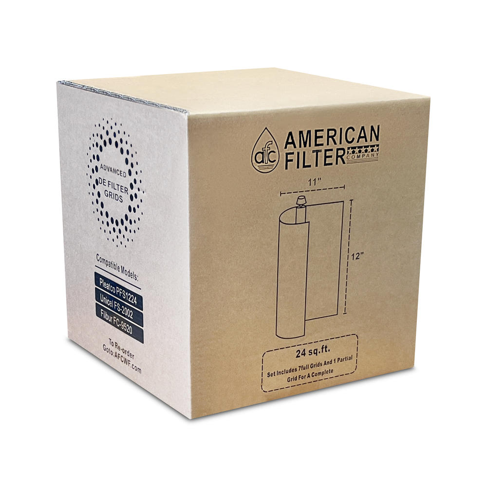American Filter Company AFC&trade; Brand Model # AFC-DEG-1224 , Swimming Pool DE Filter Grid Set , Compatible with Pleatco PFS1224 - 24 Sq. Ft.