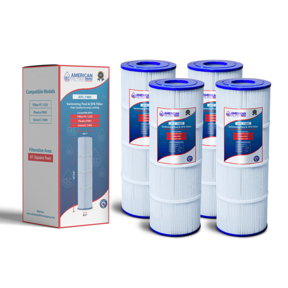 American Filter Company AFC&trade; Brand Model # AFC-7483 , Swimming Pool and Spa Filter , Compatible with Tier1 PAS-1080 - 4 Filters