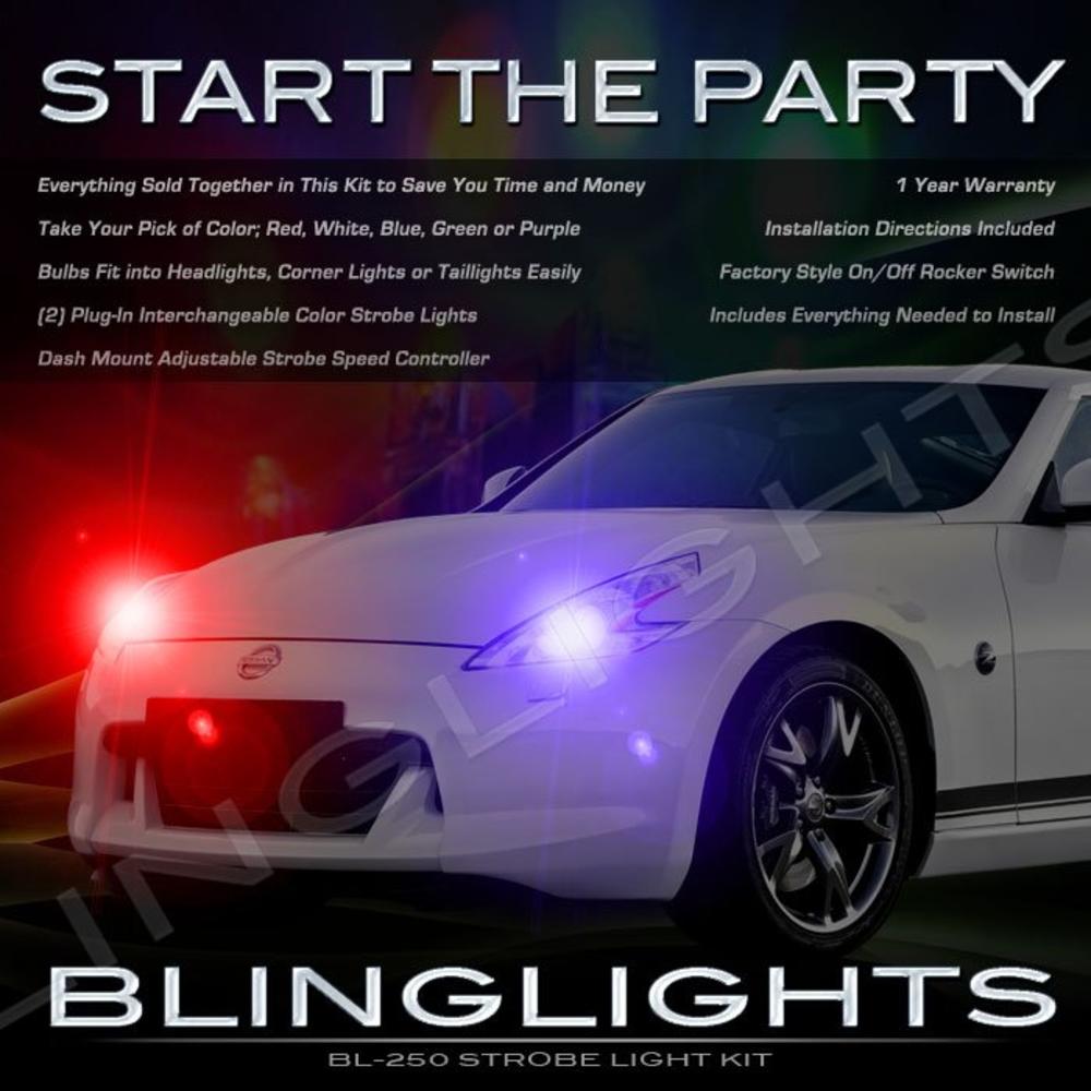 blinglights Z34 Nissan 370Z Fairlady Z Police Strobe Light Kit for Head Lights