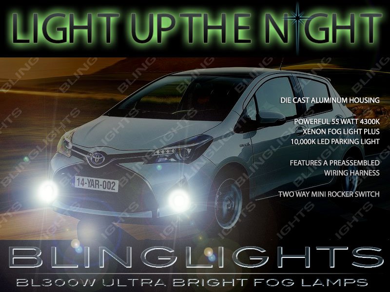 blinglights 2015 2016 Toyota Yaris Xenon Drivinglights Fog Lamps NCP150 Kit + Harness Relay Switch
