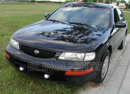 blinglights 1995-1999 Nissan Maxima Bumper Grille Fog Lamp Light Kit xenon drivinglights