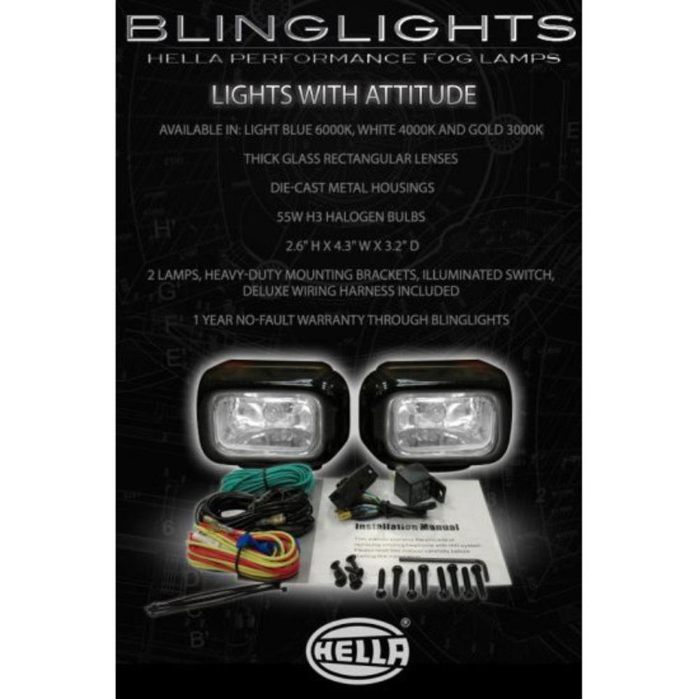 blinglights Fiat Innocenti Mille Way Clip Xenon Fog Lamps Driving Lights Foglamps Foglights Kit