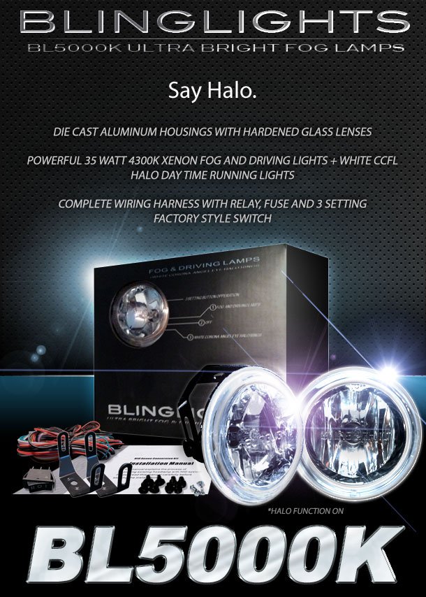 blinglights fiat 500l halo fog lamps angel eye driving lights kit