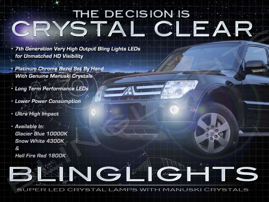 blinglights 2007-2013 Mitsubishi Nativa Fog Lamps Driving Light Kit Foglamps Foglights Drivinglights