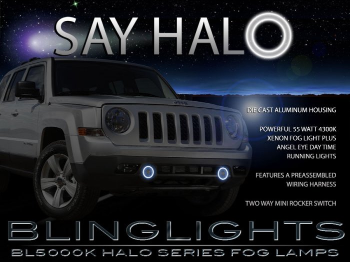Blinglights 2017 Jeep Patriot Halo Fog Lamp Driving Light Kit Blinglights 2017 Jeep Patriot Halo Fog Lamp Driving Light Kit Angel Eyes
